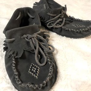 Gray moccasins